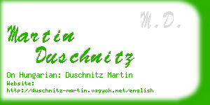 martin duschnitz business card